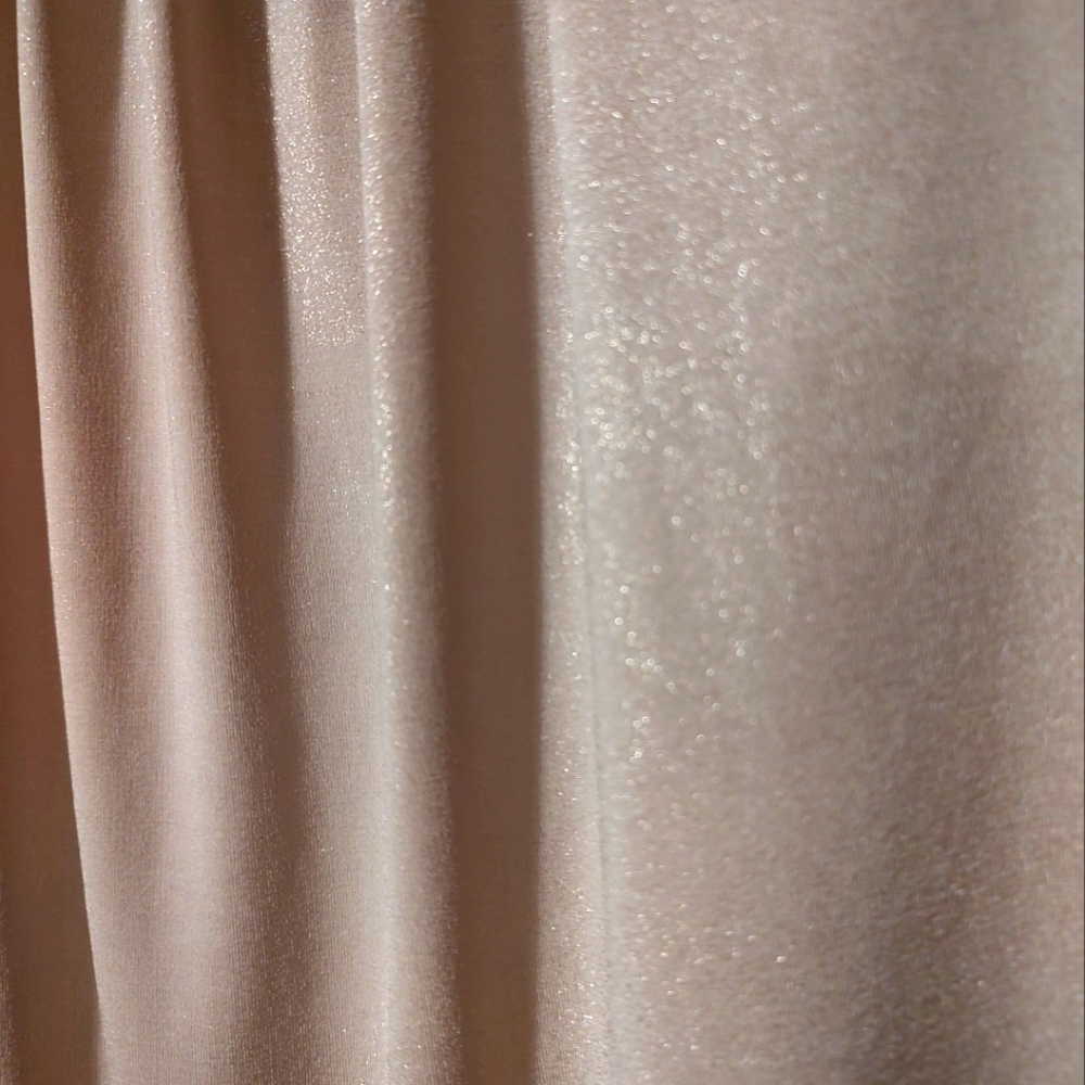 🐈 Striking Chico's Travelers Light Gold Lame Metallic Pleated Cami Tank - L (2) - Picture 11 of 16